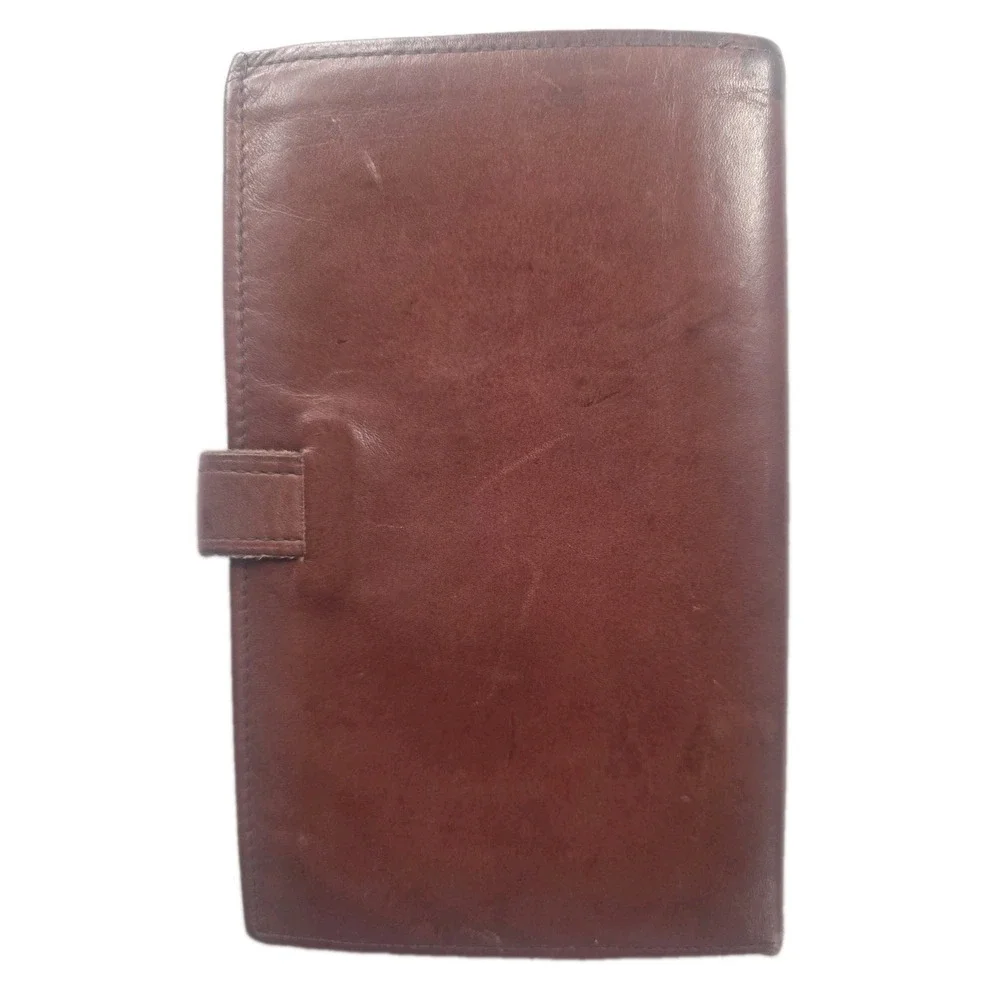Vintage 1960s Brown Glove Cowhide Travel Wallet Passport Document Organizer